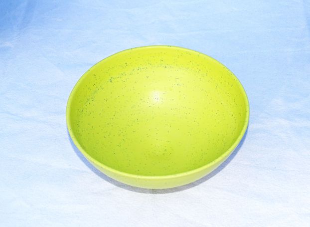 Grosse Schale gelb mit Sprenkeln